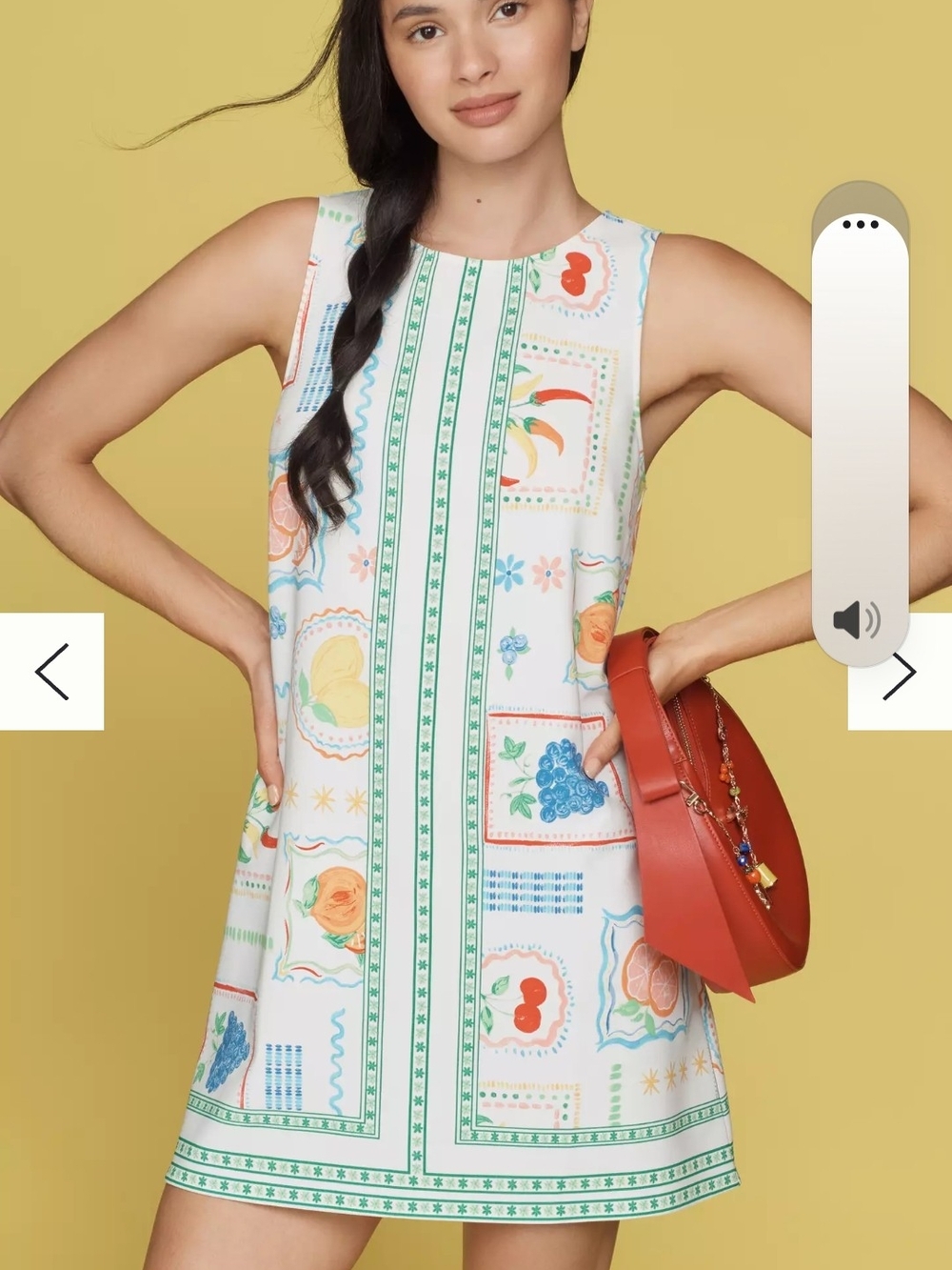 Maeve White Fruit & Floral Print A-Line Tank Dress